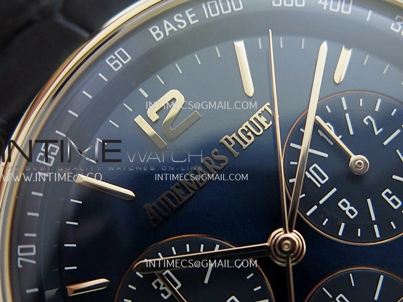 Code 11.59 Chrono 26393 RG APSF 1:1 Best Edition Blue Dial On Black Leather Strap Super Clone SA4401